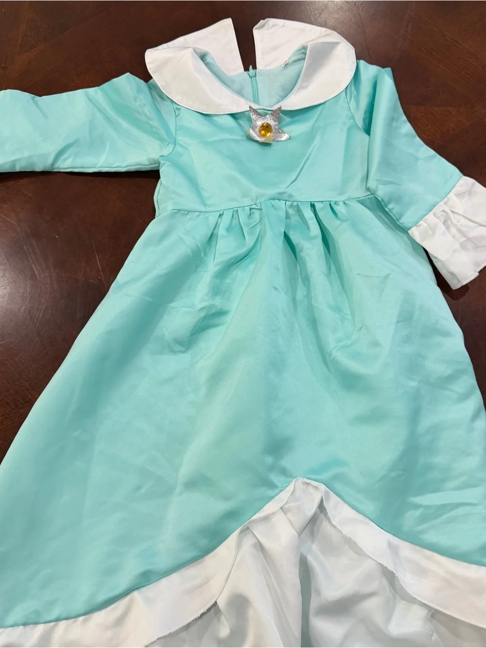 Princess Cosplay Costume for Girls, Kids Peach Daisy Fancy Outfits, Sz 120 (7-8)